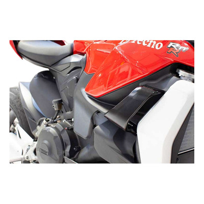 Paire d’ailettes aérodynamiques Evotech aluminium noires Ducati Streetfighter 955 V2 22-24