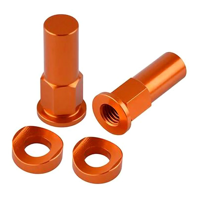 Paire d’Écrous de Gripster + Rondelles BUD RACING en Aluminium Anodisé Orange
