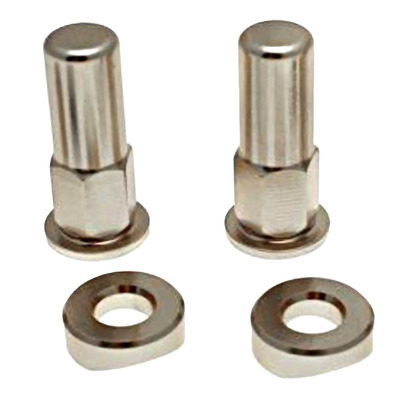 Paire d’Écrous de Gripster + Rondelles BUD RACING en Aluminium Anodisé Argent