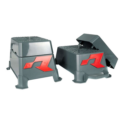 Paire de Cales de Départ RTECH en PVC Gris / Rouge