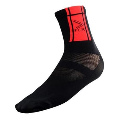Paire de chaussettes FLR noires/rouges (14 cm)