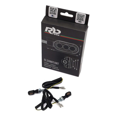 Paire de clignotant noir à led RBMAX AMBRE
