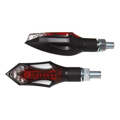 Paire de clignotants Brazoline LED Hatch noir avec feu arrière intégré
