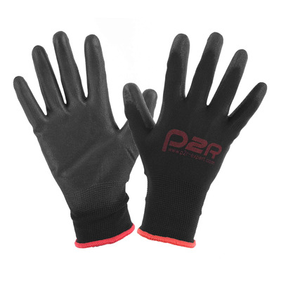 Paire de gants d'atelier en polyuréthane noir