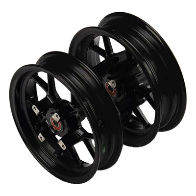 Paire de Jantes Supermotard YCF Aluminium 10 Pouces – Noir