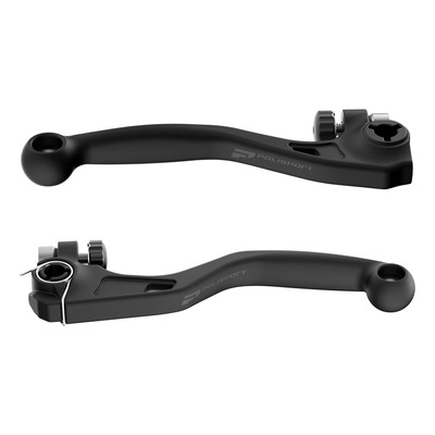 Paire de Leviers Incassables POLISPORT APT Noirs – Honda 450 CRF-R / RX 21-25
