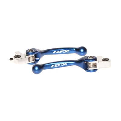 Paire de Leviers Retournables RFX Race Aluminium Anodisé Bleu pour Husqvarna TC/FC dès 125cc 22-24