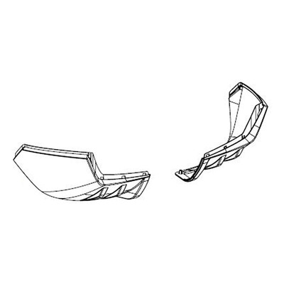 Paire de pannaux latéraux inférieurs gris métal pour top case Givi V58N-V58NT-V58NN-V58NNT MAXIA 5