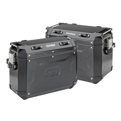 Paire de valises aluminium Kappa K'Voyager 37L + 48L noir