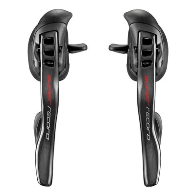 Paire leviers vélo route Campagnolo Super Record 2x12 vitesses patins