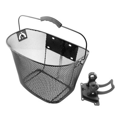 Panier vélo avant V BIKE + fixation direction noir