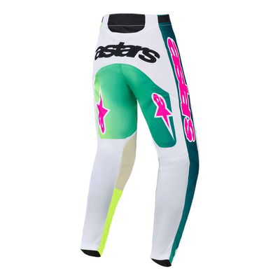 Pantalon cross Alpinestars Racer Portl green/white/black