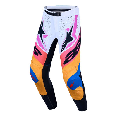 Pantalon cross Alpinestars Supertech Dyna white/blithe blue/black/purple