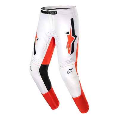 Pantalon cross Alpinestars Supertech Ward white/hot orange