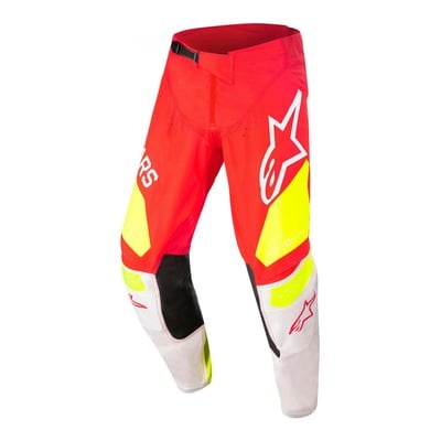 Pantalon cross Alpinestars Techstar Factory rouge fluo/blanc/jaune fluo