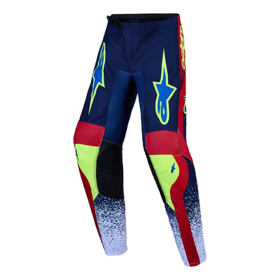 Pantalon cross enfant Alpinestars Fluid Youth Drag blue navy/fire red/white