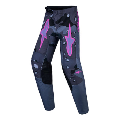 Pantalon cross enfant Alpinestars Fluid Youth Lone Gray Camo /Purple