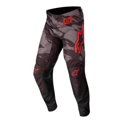 Pantalon cross enfant Alpinestars Racer Tactical Youth noir/gris/camouflage/rouge fluo