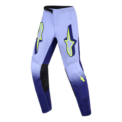 Pantalon cross enfant Alpinestars Youth Supertech Scenz purple/yellow fluo