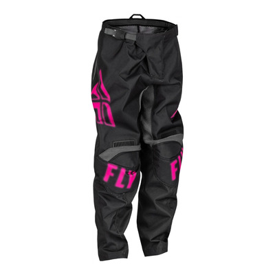 Pantalon cross enfant Fly Racing Youth F-16 noir/rose