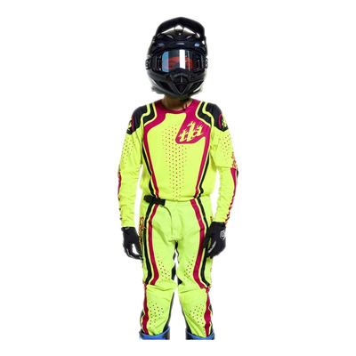 Pantalon cross enfant Troy Lee Designs GP Pro Roller jaune fluo/fuschia