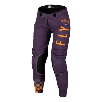 Pantalon cross femme Fly Racing Lite violet foncé/blanc/corail fluo