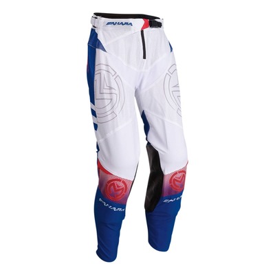 Pantalon cross Moose Racing Sahara blanc/rouge/bleu