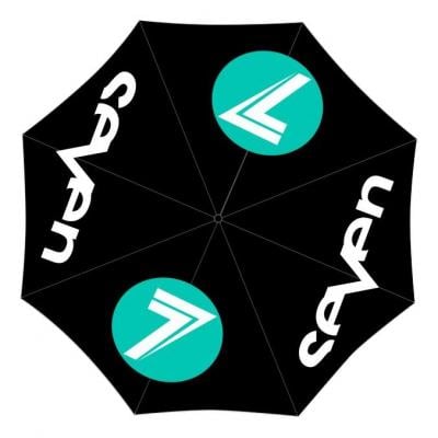 Parapluie Seven MX logo noir/bleu aqua