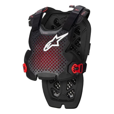 Pare-pierre Alpinestars A-10 V2 Full Chest Protector anthracite/noir/rouge