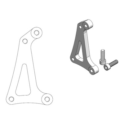 Patte de déport d'étrier de frein Moto Master SM Racing disque Ø320mm TM Racing EN 250 F 4t 13-15