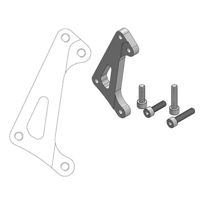 Patte de déport d'étrier de frein Moto Master SM Racing disque Ø320mm Kawasaki KLX 450 R 03-17