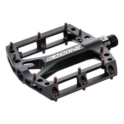 Pédales plates VTT Reverse Black One noir/cuivre