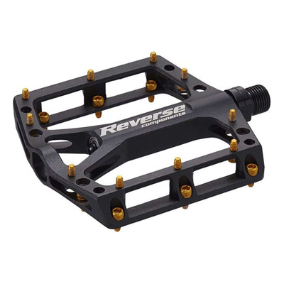 Pédales plates VTT Reverse Black One noir/or