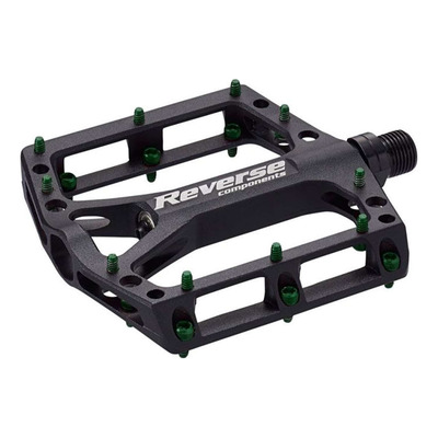 Pédales plates VTT Reverse Black One noir/vert