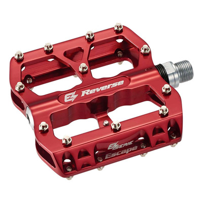 Pédales plates VTT Reverse E-Escape rouge