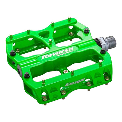 Pédales plates VTT Reverse Escape vert neon