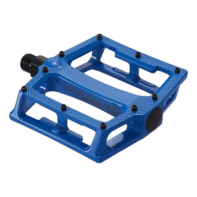 Pédales plates VTT Reverse Super Shape 3D bleu