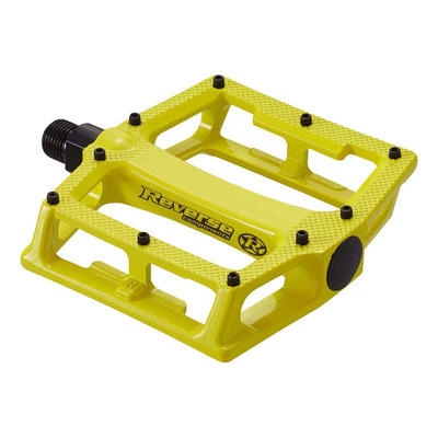 Pédales plates VTT Reverse Super Shape 3D jaune
