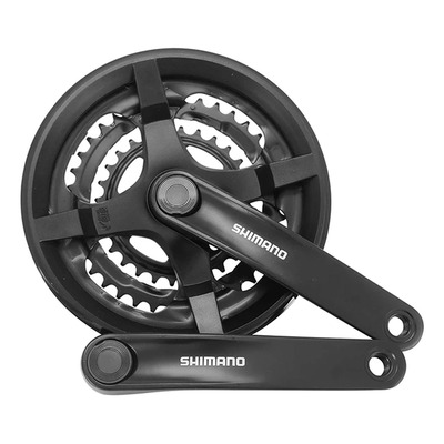 Pédalier Shimano Tourney TY301 triple plateaux 170 mm