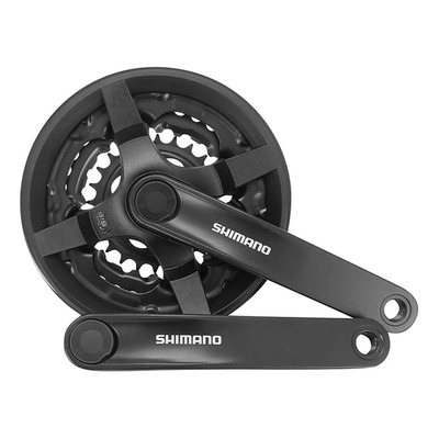 Pédalier Shimano Tourney TY301 triple plateaux 175 mm