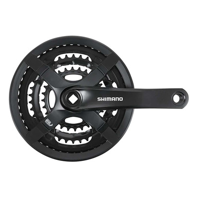 Pédalier Shimano Tourney TY501 triple plateaux 170 mm