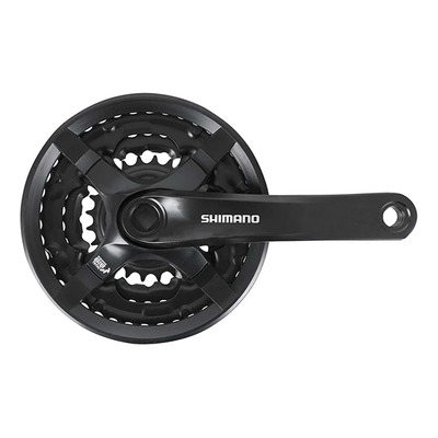 Pédalier Shimano Tourney TY501 triple plateaux 175 mm