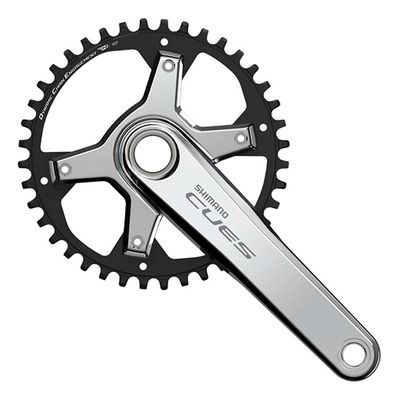Pédalier Vélo Gravel Shimano Cues FC-U6030-1 Mono Plateau 40 Dents 9/10/11 Vitesses 172,5 mm