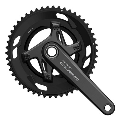 Pédalier Vélo Gravel Shimano Cues FC-U6030-2 Double Plateaux 46-32 Dents 9/10 Vitesses