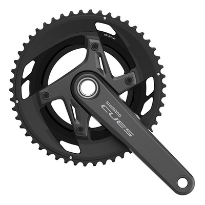 Pédalier Vélo Gravel Shimano Cues FC-U6040-2 Double Plateaux 50-34 Dents 9/10 Vitesses