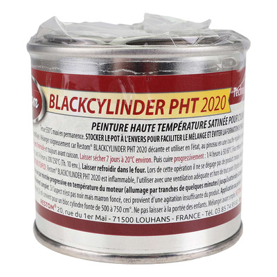 Peinture noir satinée haute température pour cylindre et culasse fonte RESTOM Blackcylinder 2020 125