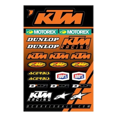 Planche d’autocollants D’Cor Visuals KTM Racing