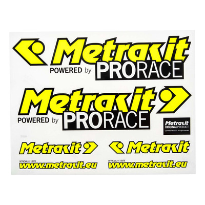 Planche d'autocollants jaune Metrakit Pro Race