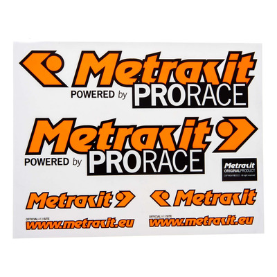 Planche d'autocollants orange Metrakit Pro Race
