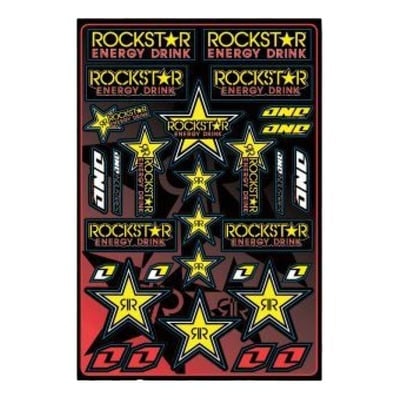 Planche d’autocollants Rockstar rouge/jaune/noir